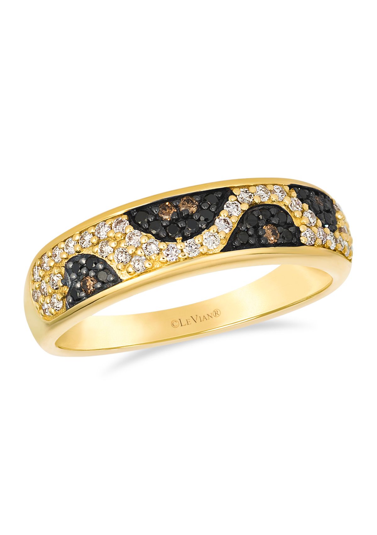 Ring featuring 1/20 ct. t.w. Chocolate Diamonds®, 1/5 ct. t.w. Nude Diamonds™, 1/10 ct. t.w. Blackberry Diamonds® set in 14K Honey Gold™