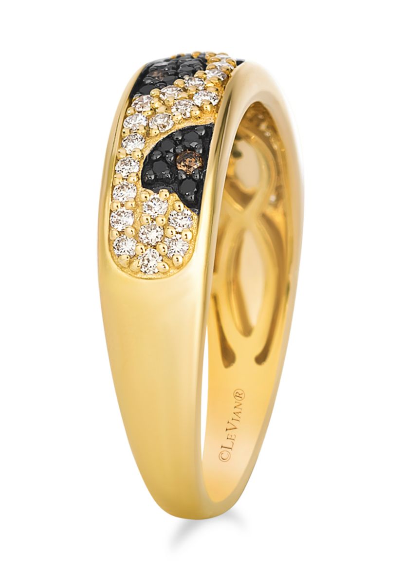 Ring featuring 1/20 ct. t.w. Chocolate Diamonds®, 1/5 ct. t.w. Nude Diamonds™, 1/10 ct. t.w. Blackberry Diamonds® set in 14K Honey Gold™