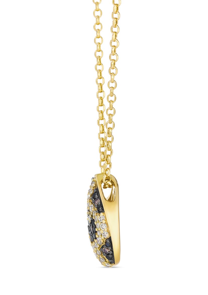 Le Vian® Pendant featuring 1/8 ct. t.w. Blackberry Diamonds®, 1/4 ct. t.w. Nude Diamonds™, 1/20 ct. t.w. Chocolate Diamonds® set in 14K Honey Gold™