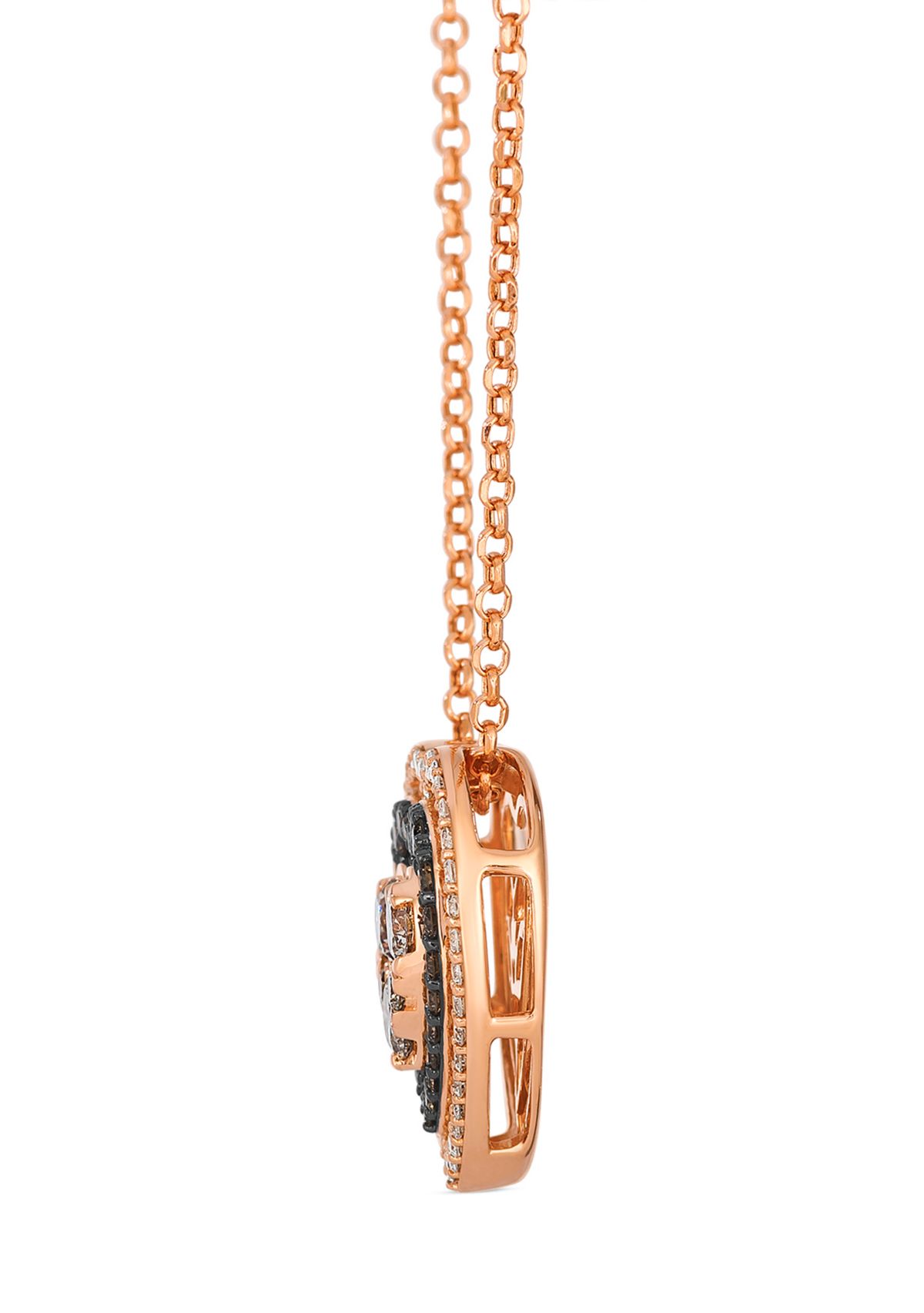 Pendant featuring 3/4 ct. t.w. Nude Diamonds™, 1/4 ct. t.w. Chocolate Diamonds® set in 14K Strawberry Gold®