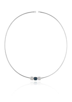 Blueberry Sapphires™ and Vanilla Diamonds® Pendant in 14k Vanilla Gold®