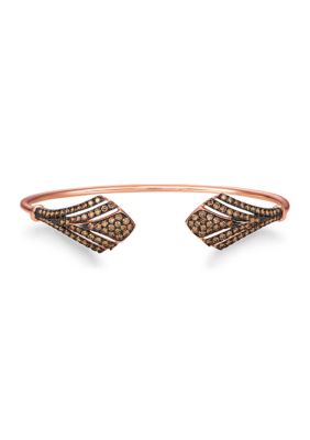 1.5 ct. t.w. Chocolate Diamonds® Bangle Bracelet in 14K Strawberry Gold®