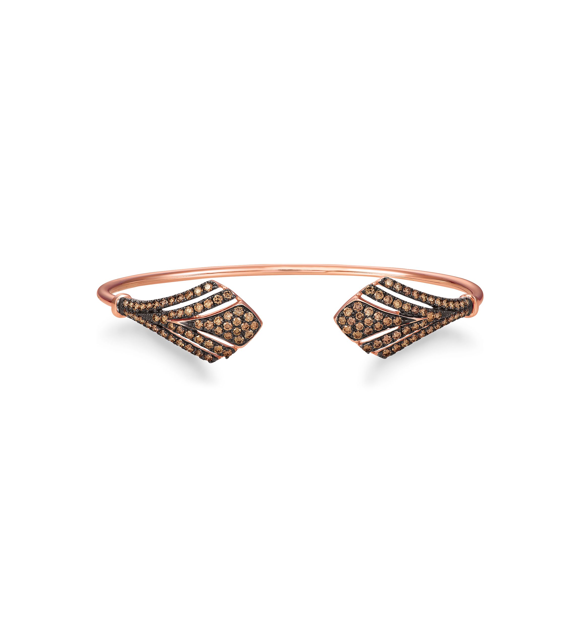 1.5 ct. t.w. Chocolate Diamonds® Bangle Bracelet in 14K Strawberry Gold®