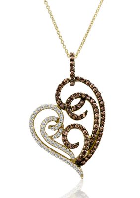 1.36 ct. t.w. Diamond Pendant Necklace in 14K Honey Gold™