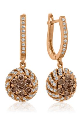 Le Vian 1.38 Ct. Tw. Diamond Earrings In 14K Rose Gold