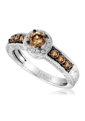 3/4 ct. t.w. Vanilla Diamond® and Chocolate Diamond® Ring in 14K Vanilla Gold® 