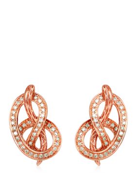 Le Vian 1/3 Ct. T.w. Diamond Earrings In 14K Rose Gold