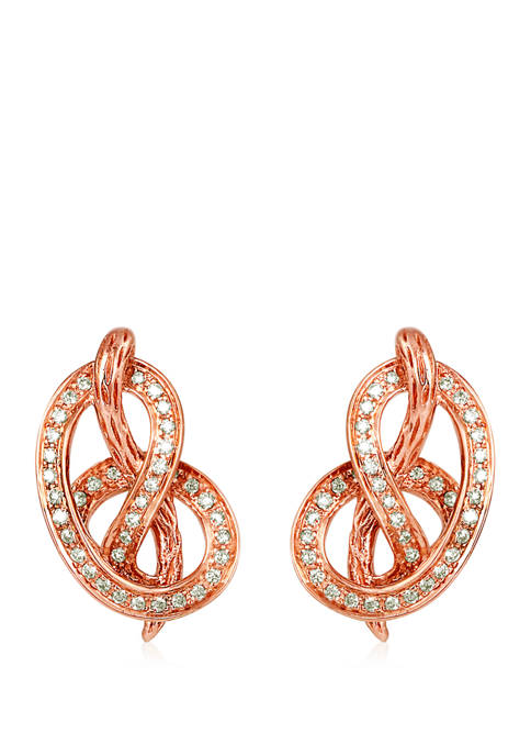 1/3 ct. t.w. Diamond Earrings in 14K Rose Gold 