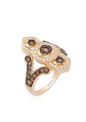 Le Vian® Baguette Frenzy™ 1/3 ct. t.w. Vanilla Diamonds® Ring in 14k ...