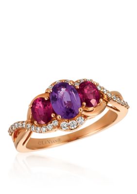 Le Vian Purple Sapphire with Passion Ruby™, and Vanilla Diamonds® Ring ...