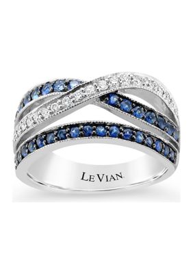 5/8 ct. t.w. Blueberry Sapphire™, 1/5 ct. t.w. Vanilla Diamonds® Ring in 14K Vanilla Gold®