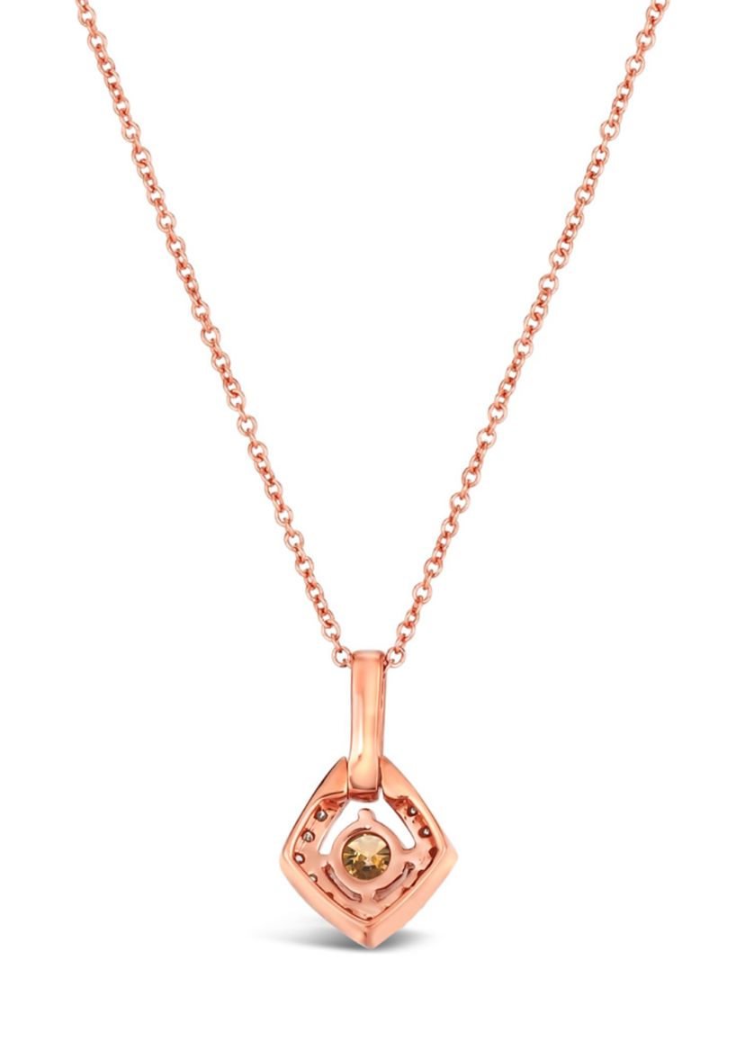 1/3 ct. t.w. Chocolate Diamonds®, 1/4 ct. t.w. Nude Diamonds™ Pendant Necklace in 14K Strawberry Gold®