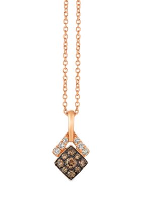 Le Vian Pendant Featuring 1/4 Ct. T.w. Chocolate Diamonds, 1/10 Ct. T.w. Nude Diamondsâ¢ In 14K Strawberry Gold