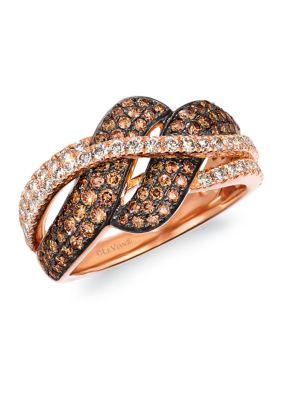 Le Vian Ring Featuring 7/8 Ct. T.w. Chocolate Diamonds, 1/2 Ct. T.w. Nude Diamondsâ¢ In 14K Strawberry Gold