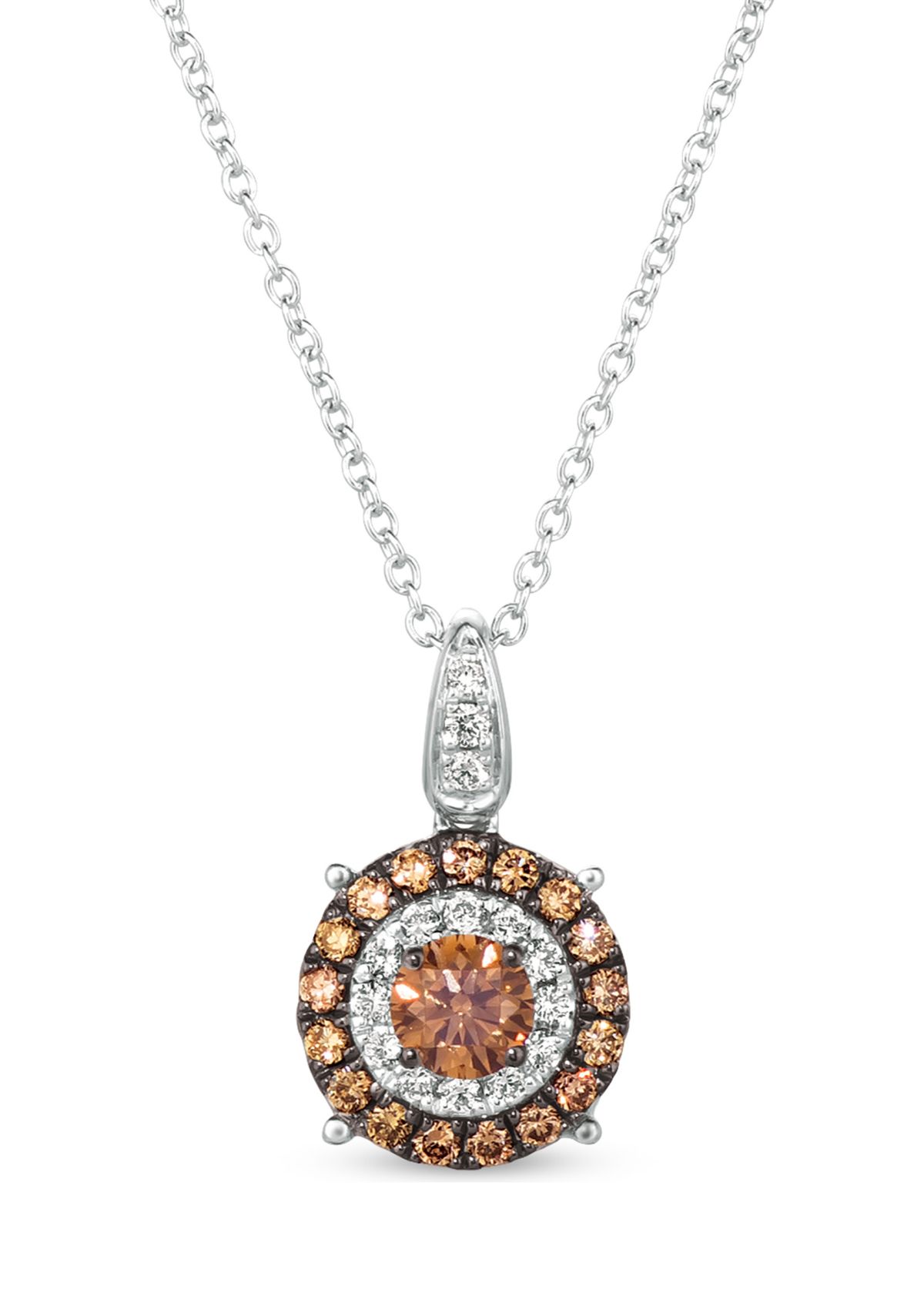 3/8 ct. t.w. Chocolate Diamonds®, 1/10 ct. t.w. Vanilla Diamonds® Pendant Necklace in 14K Vanilla Gold®