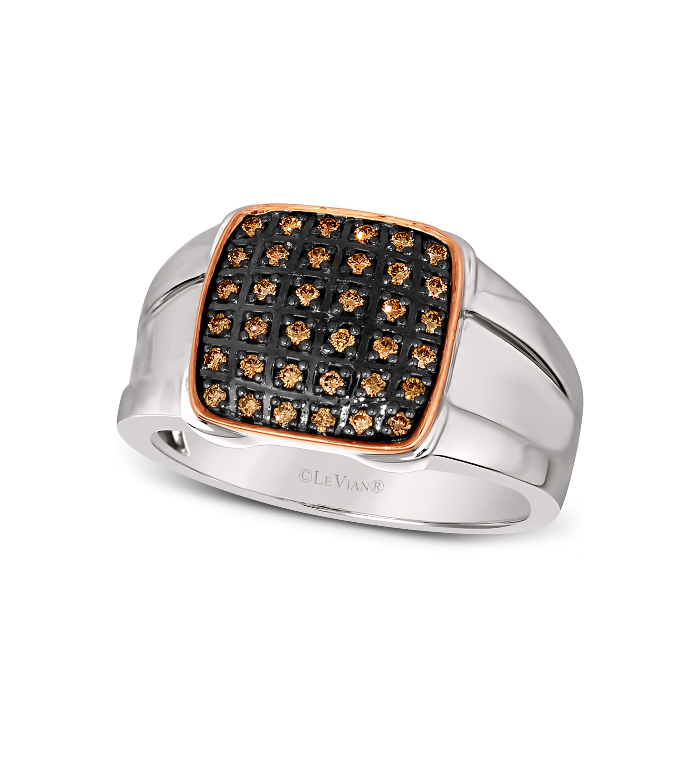 Chocolatier® Ring featuring 1/4 ct. t.w. Chocolate Diamonds® set in 14K Strawberry Gold®
