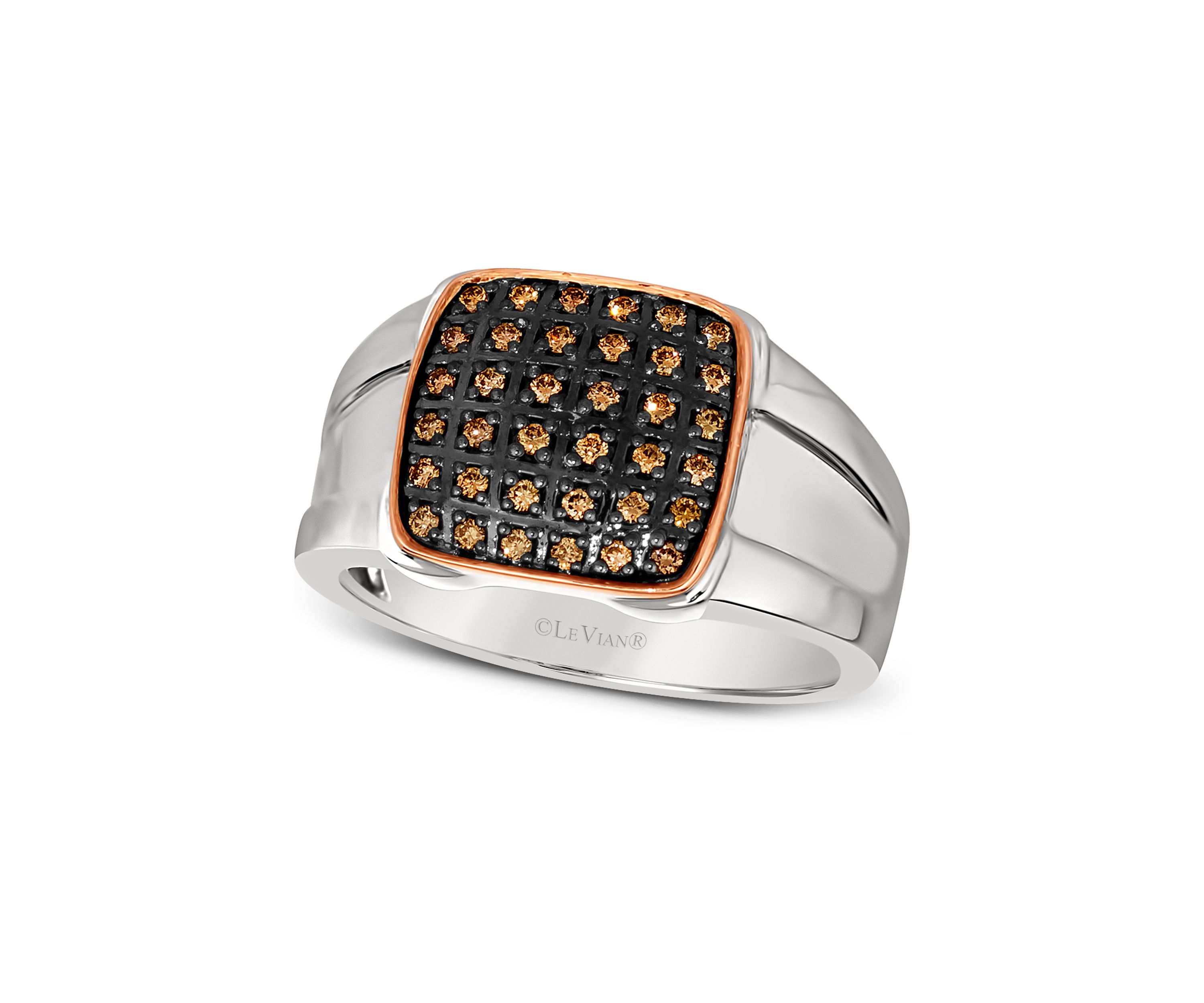Chocolatier® Ring featuring 1/4 ct. t.w. Chocolate Diamonds® set in 14K Strawberry Gold®