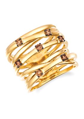 3/8 ct. t.w. Nude Diamond™ Wrap Ring in 14K Honey Gold™