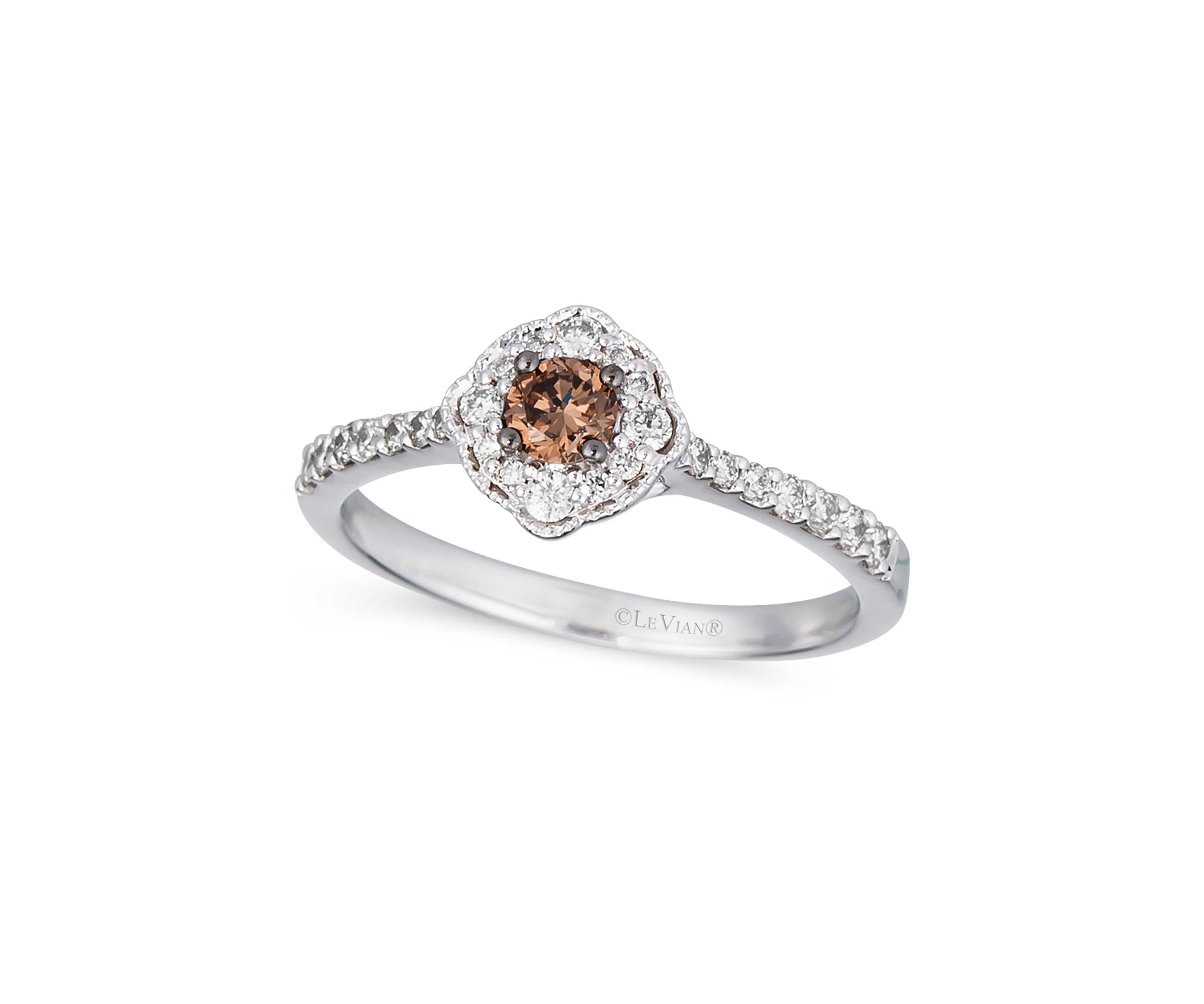 1/5 ct. t.w. Chocolate Diamonds®, 1/4 ct. t.w. Nude Diamonds™ Ring set in 14K Vanilla Gold®