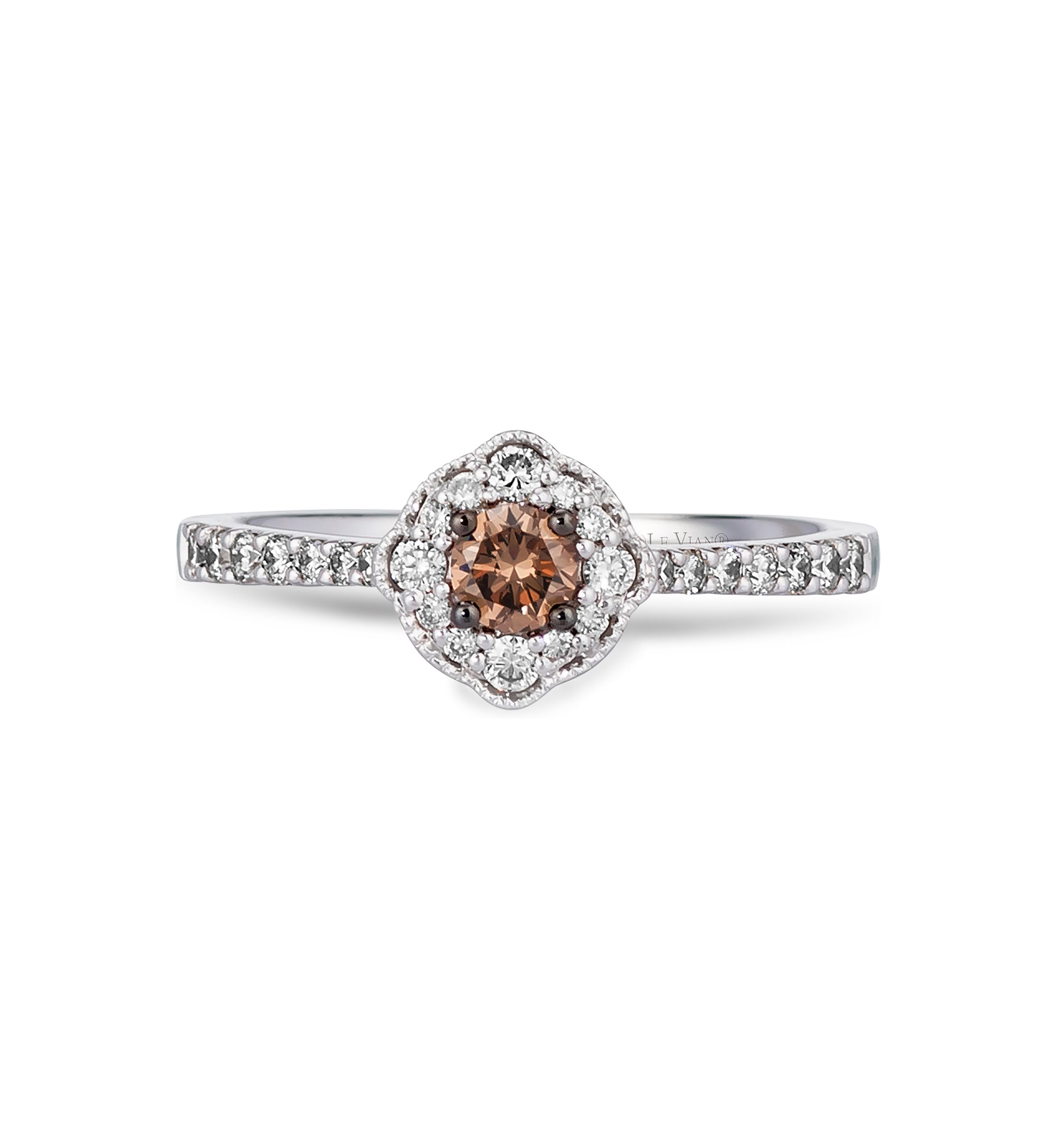 1/5 ct. t.w. Chocolate Diamonds®, 1/4 ct. t.w. Nude Diamonds™ Ring set in 14K Vanilla Gold®