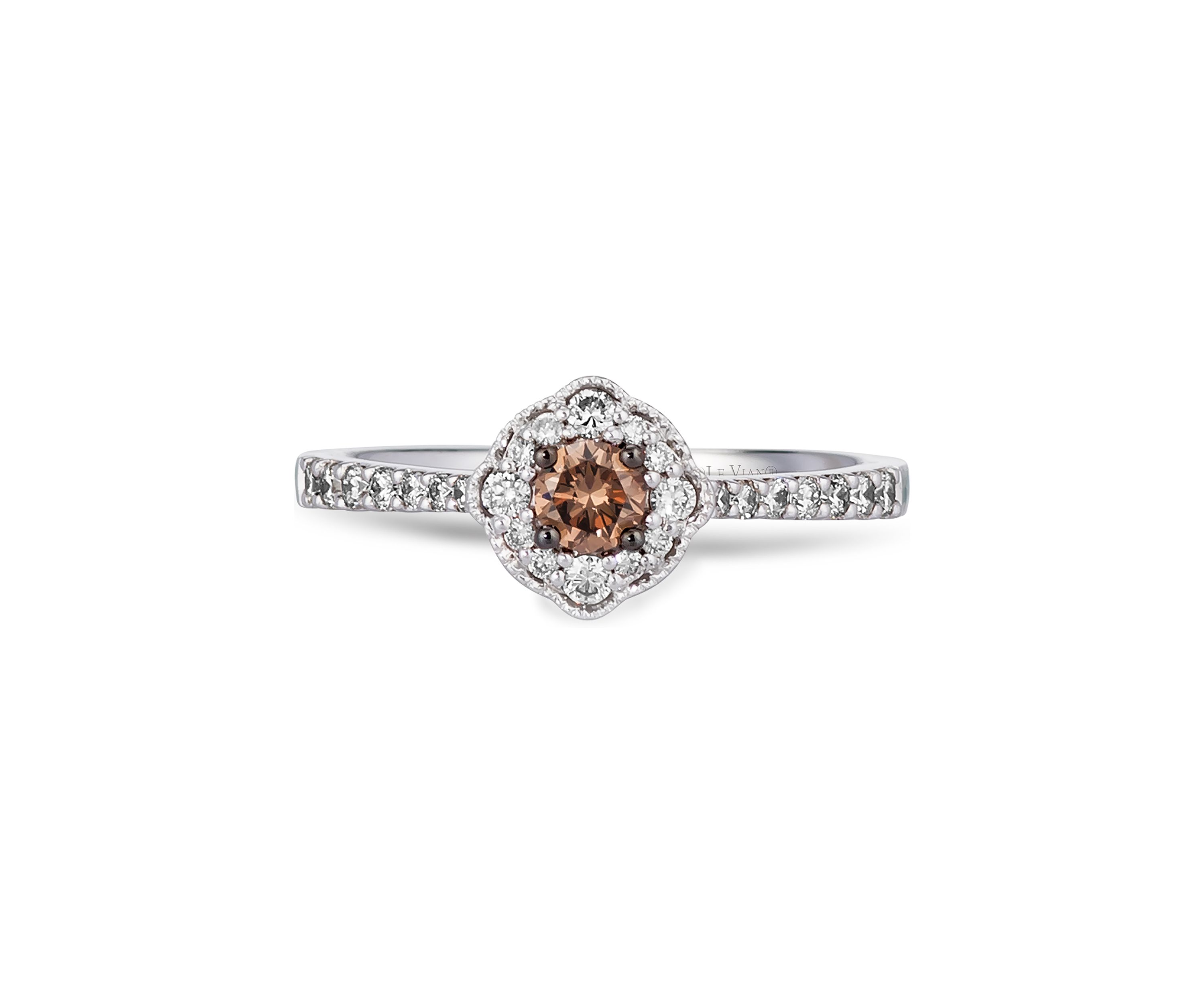 1/5 ct. t.w. Chocolate Diamonds®, 1/4 ct. t.w. Nude Diamonds™ Ring set in 14K Vanilla Gold®
