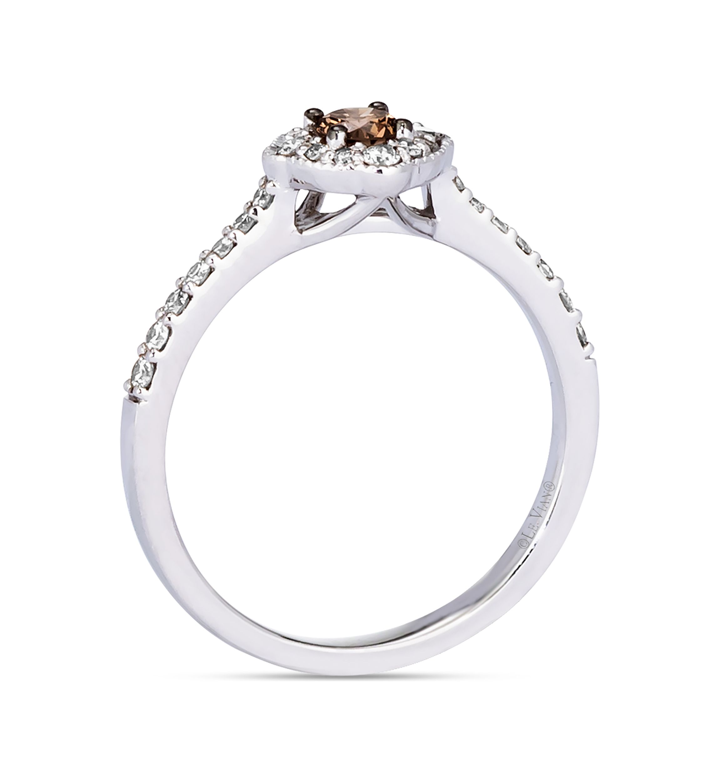 1/5 ct. t.w. Chocolate Diamonds®, 1/4 ct. t.w. Nude Diamonds™ Ring set in 14K Vanilla Gold®