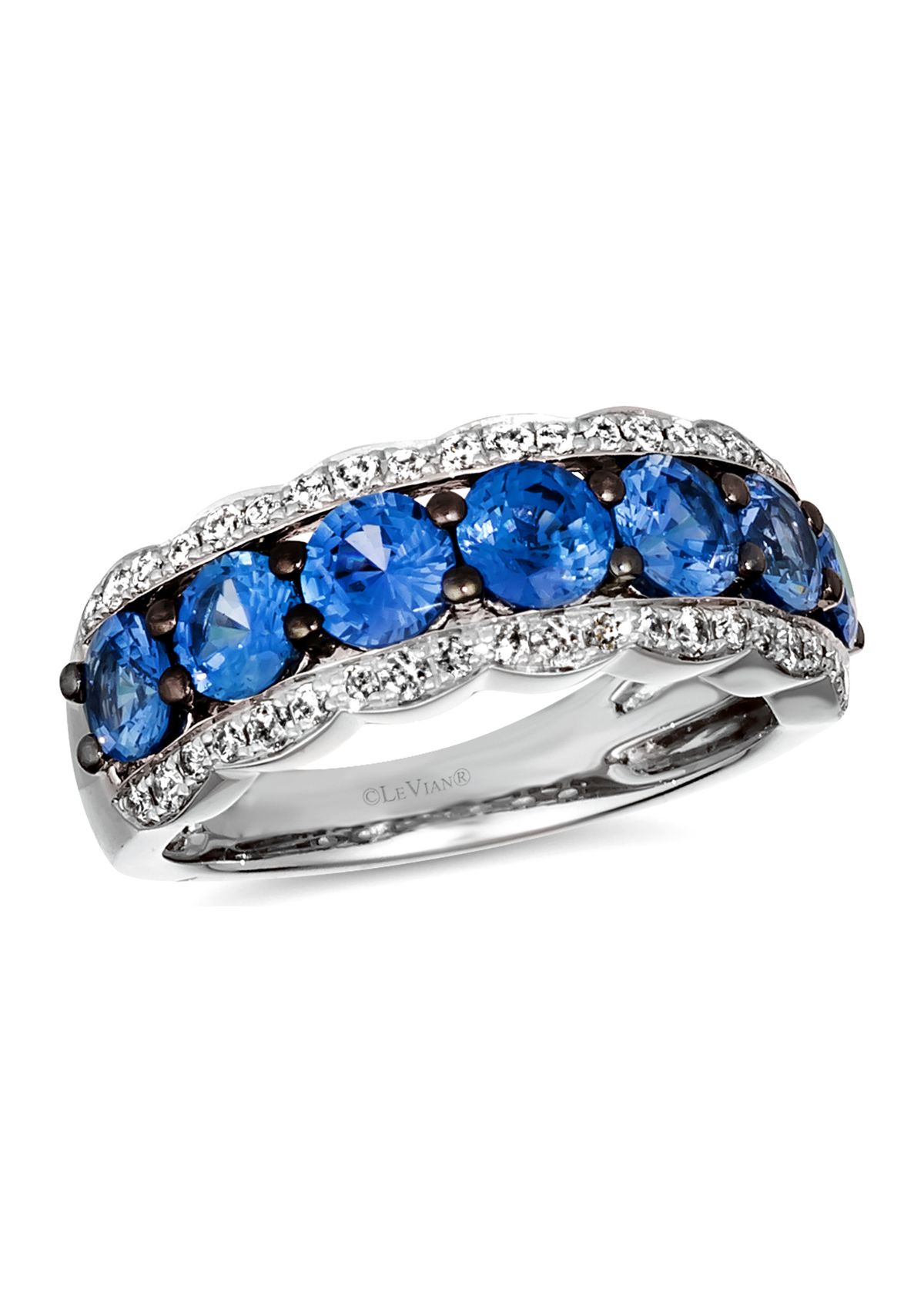 Ring featuring 2.25 ct. t.w. Blueberry Sapphire™, 1/3 ct. t.w. Nude Diamonds™ set in 14K Vanilla Gold®