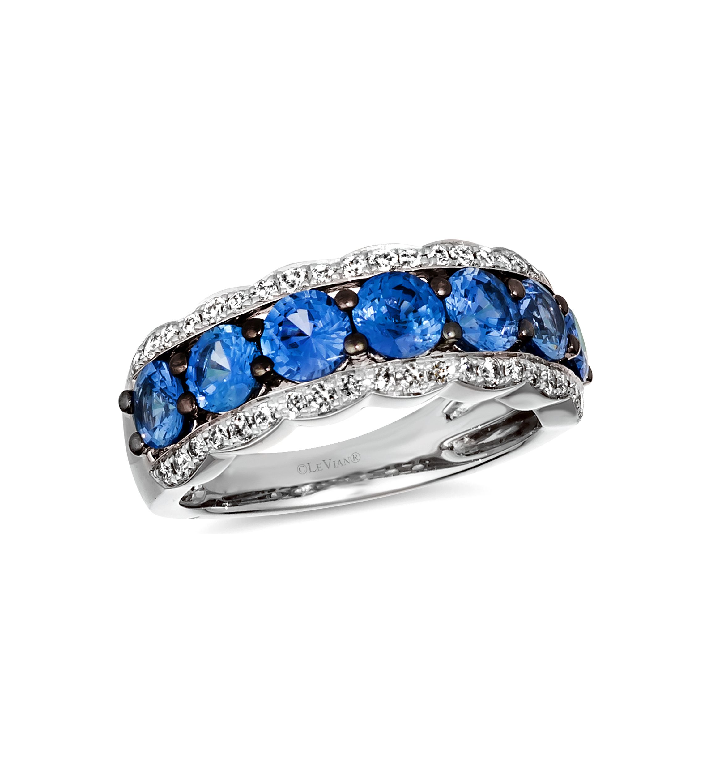 Ring featuring 2.25 ct. t.w. Blueberry Sapphire™, 1/3 ct. t.w. Nude Diamonds™ set in 14K Vanilla Gold®