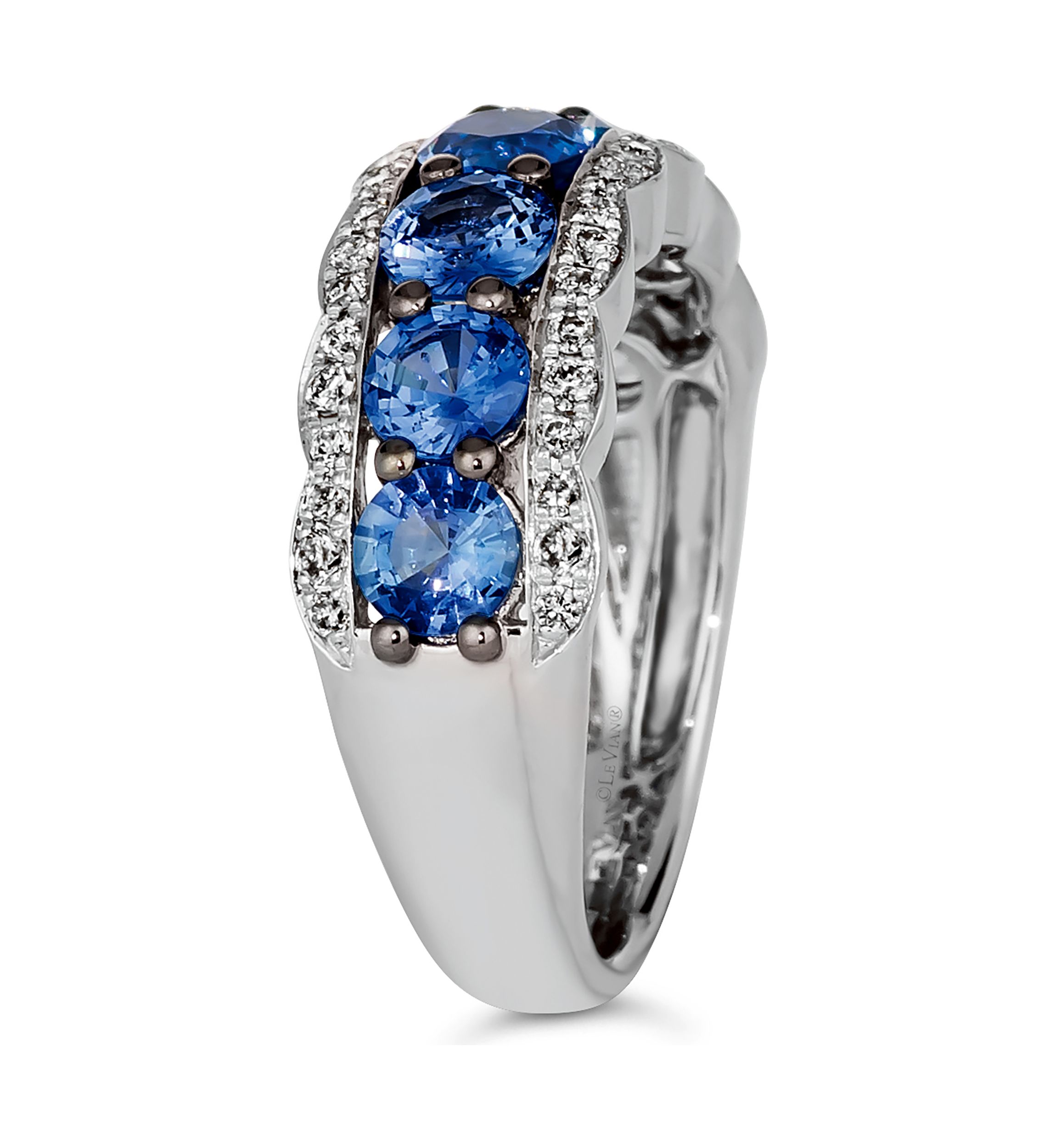 Ring featuring 2.25 ct. t.w. Blueberry Sapphire™, 1/3 ct. t.w. Nude Diamonds™ set in 14K Vanilla Gold®