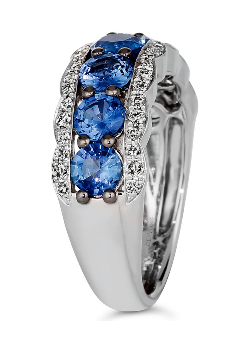 Ring featuring 2.25 ct. t.w. Blueberry Sapphire™, 1/3 ct. t.w. Nude Diamonds™ set in 14K Vanilla Gold®