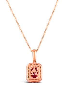 3/4 ct. t.w. Passion Ruby™, Chocolate Diamonds®, 1/5 ct. t.w. Nude Diamonds™ Pendant Necklace in 14K Strawberry Gold®