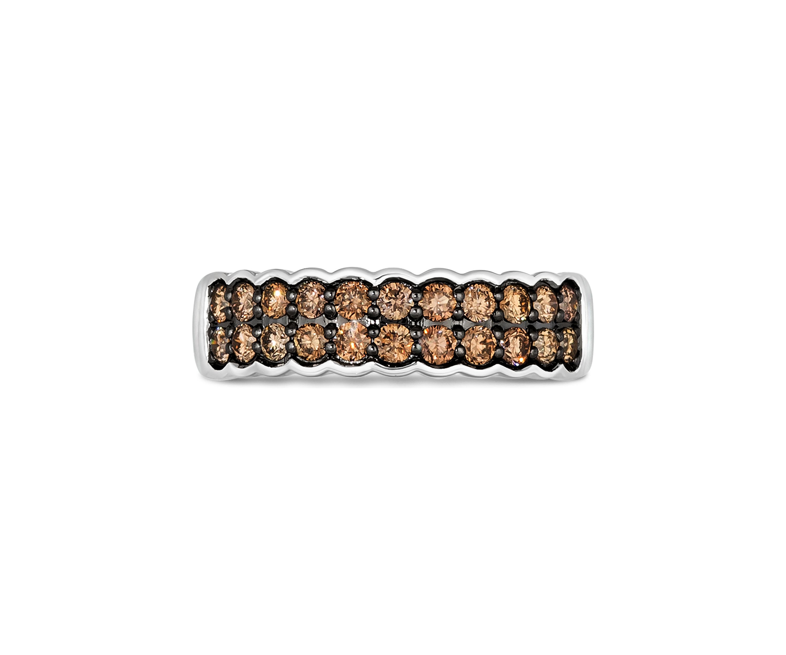 Chocolatier® Ring featuring 3/4 ct. t.w. Chocolate Diamonds®  in 14K Vanilla Gold®