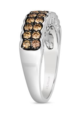 Chocolatier® Ring featuring 3/4 ct. t.w. Chocolate Diamonds®  in 14K Vanilla Gold®