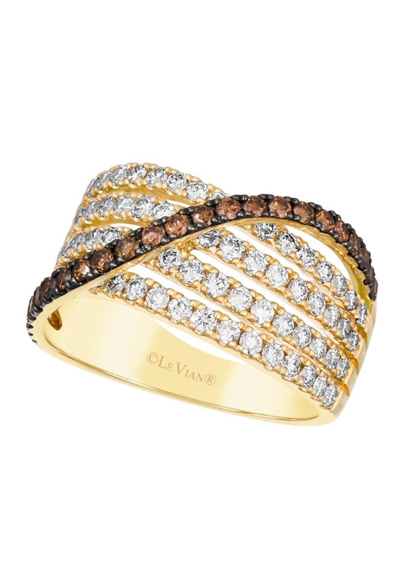 3/8 ct. t.w. Chocolate Diamonds®, 1.2 ct. t.w. Nude Diamonds™ Ring in 14K Honey Gold™