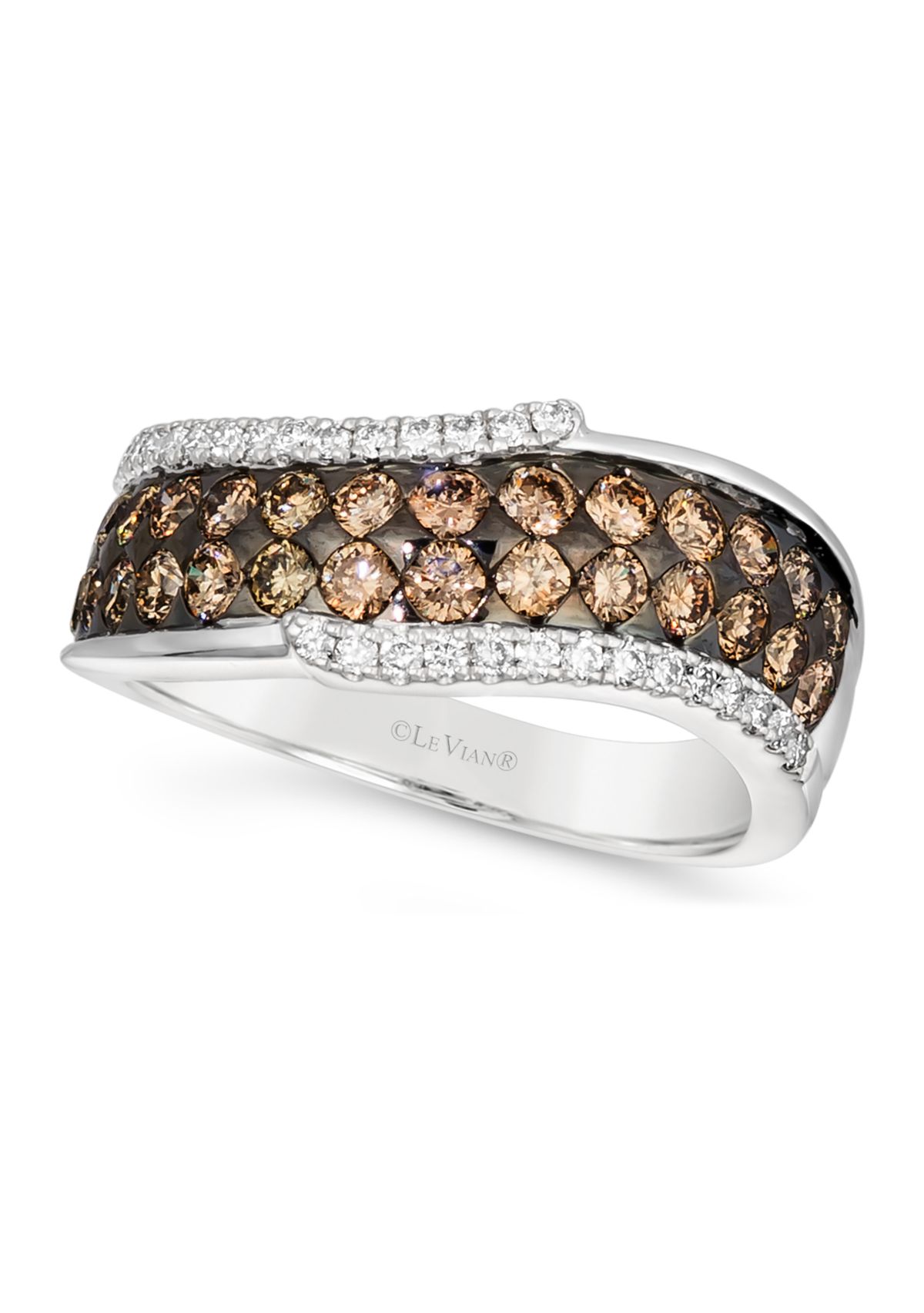 1.05 ct. t.w. Chocolate Diamonds®, 1/4 ct. t.w. Nude Diamonds™ Ring in 14K Vanilla Gold®