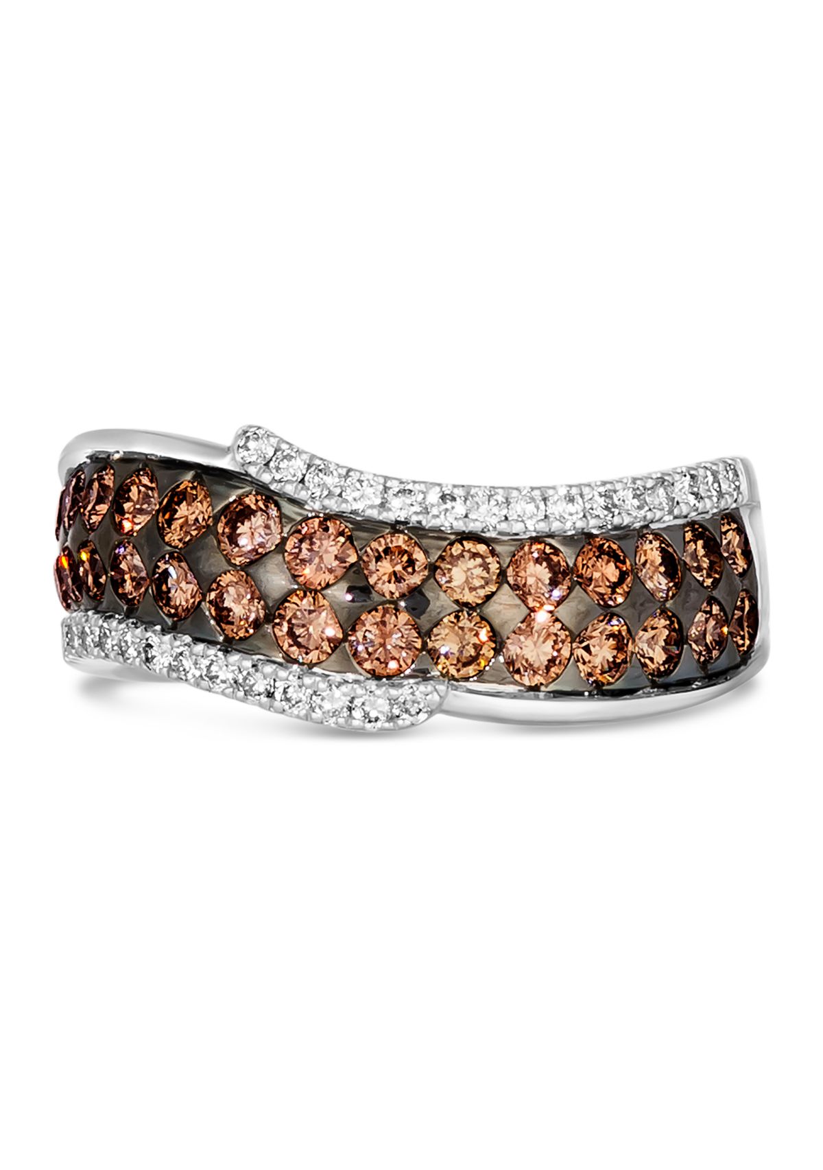 1.05 ct. t.w. Chocolate Diamonds®, 1/4 ct. t.w. Nude Diamonds™ Ring in 14K Vanilla Gold®