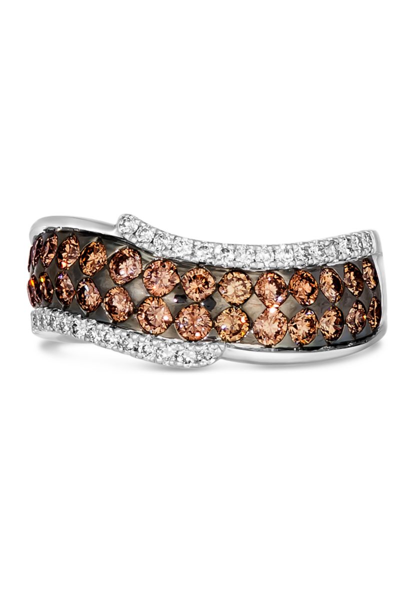 1.05 ct. t.w. Chocolate Diamonds®, 1/4 ct. t.w. Nude Diamonds™ Ring in 14K Vanilla Gold®
