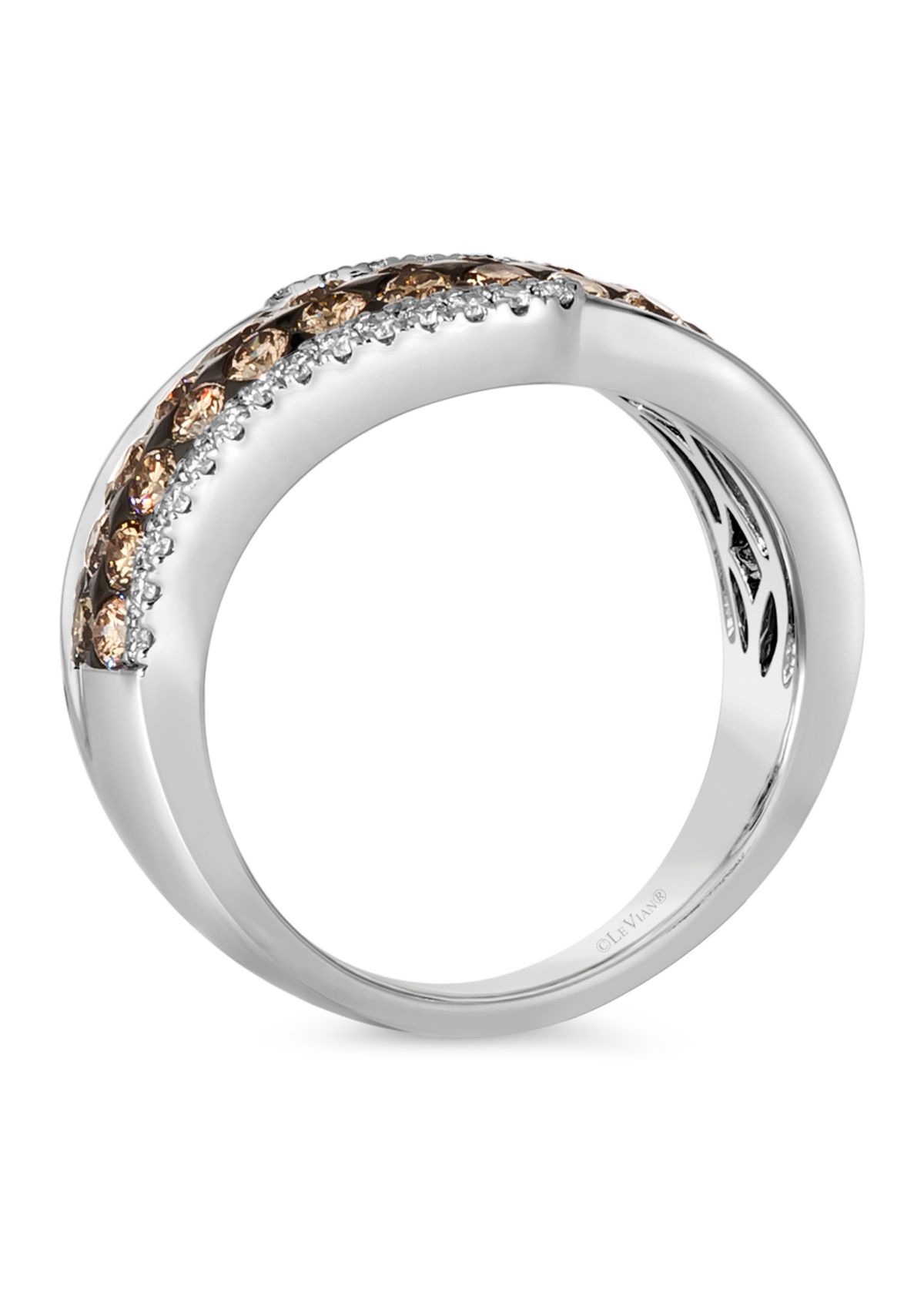 1.05 ct. t.w. Chocolate Diamonds®, 1/4 ct. t.w. Nude Diamonds™ Ring in 14K Vanilla Gold®