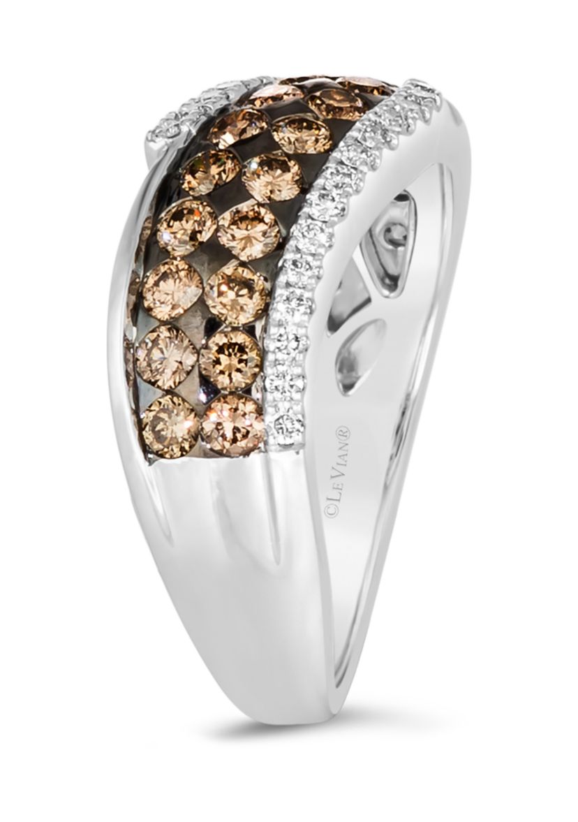 1.05 ct. t.w. Chocolate Diamonds®, 1/4 ct. t.w. Nude Diamonds™ Ring in 14K Vanilla Gold®