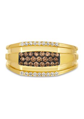 3/8 ct. t.w. Chocolate Diamonds®, 1/6 ct. t.w. Nude Diamonds™ Ring in 14K Honey Gold™