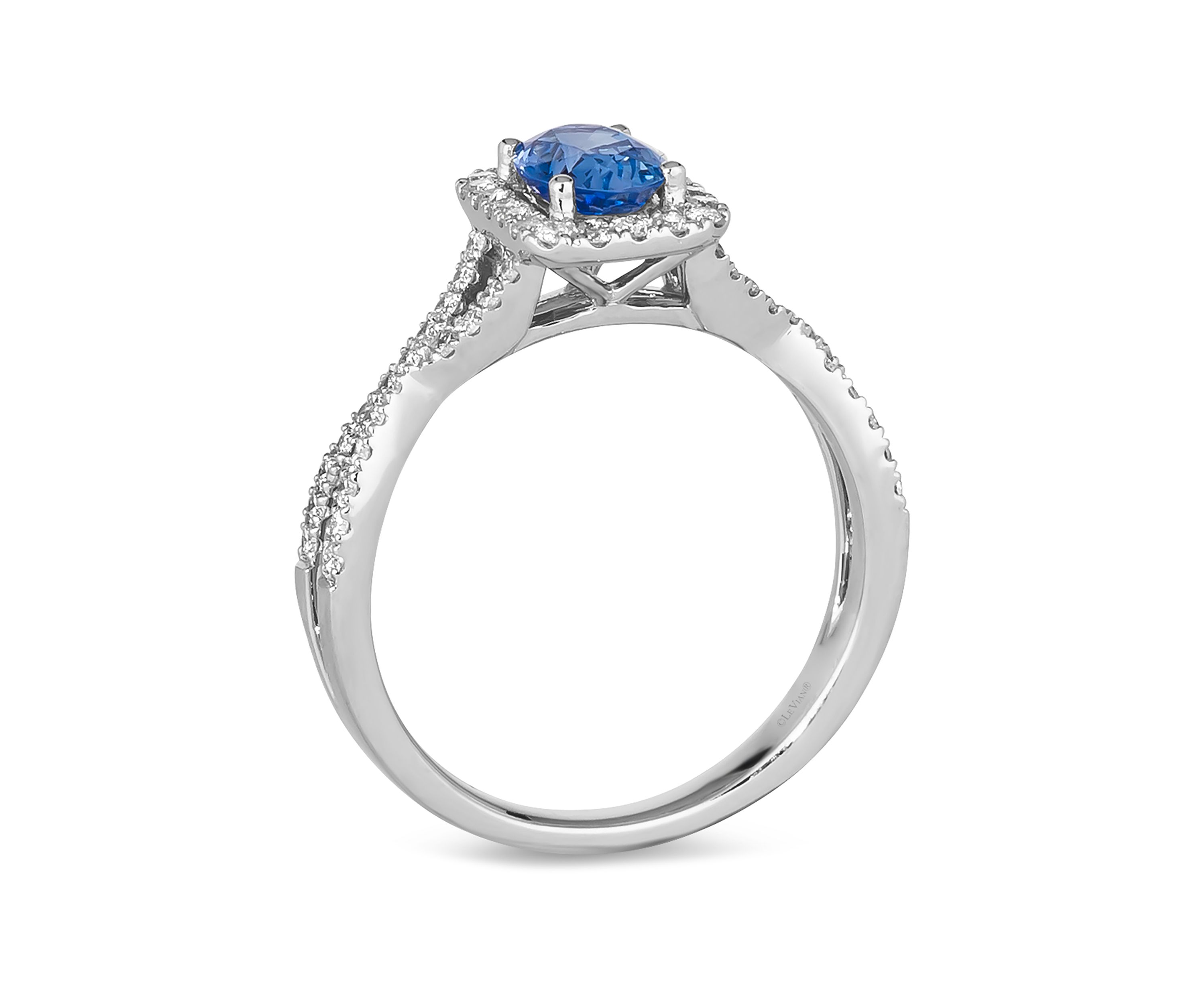 Ring featuring 7/8 ct. t.w. Cornflower Sapphire™, 1/3 ct. t.w. Vanilla Diamonds® set in 14K Vanilla Gold®