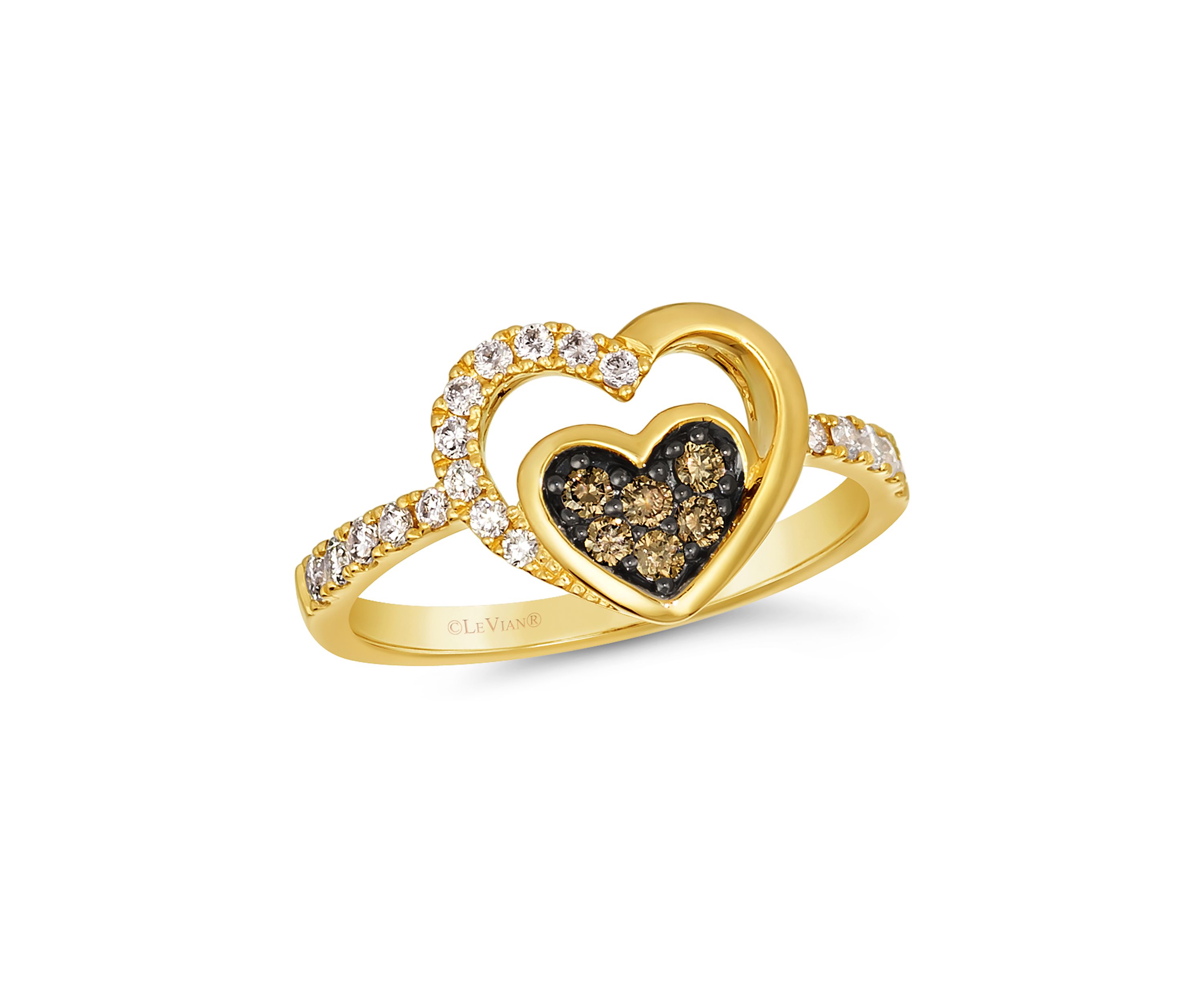 3/8 ct. t.w. Diamond Heart Ring in 14K Honey Gold™
