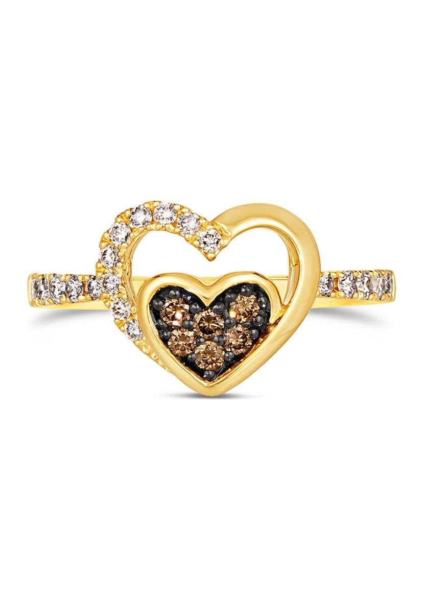 3/8 ct. t.w. Diamond Heart Ring in 14K Honey Gold™