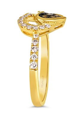 3/8 ct. t.w. Diamond Heart Ring in 14K Honey Gold™