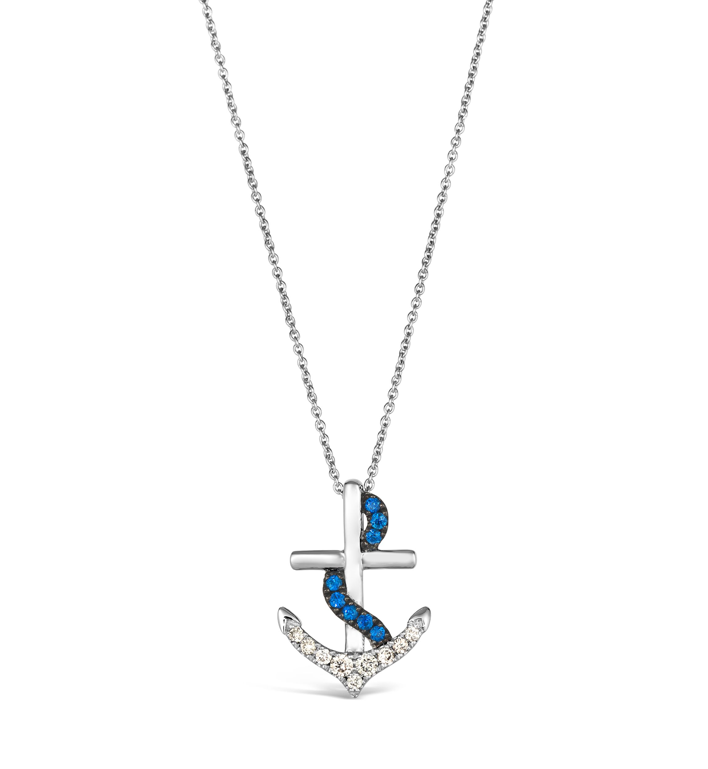 Pendant featuring 1/10 ct. t.w. Blueberry Sapphire™, 1/8 ct. t.w. Nude Diamonds™ set in 14K Vanilla Gold®