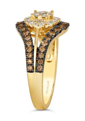 1/3 ct. t.w. Nude Diamonds™, 5/8 ct. t.w. Chocolate Diamonds® Ring in 14K Honey Gold™