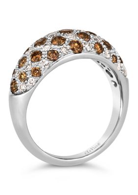 1 ct. t.w. Chocolate Diamonds®, 1/2 ct. t.w. Vanilla Diamonds® Couture® Ring in Platinum