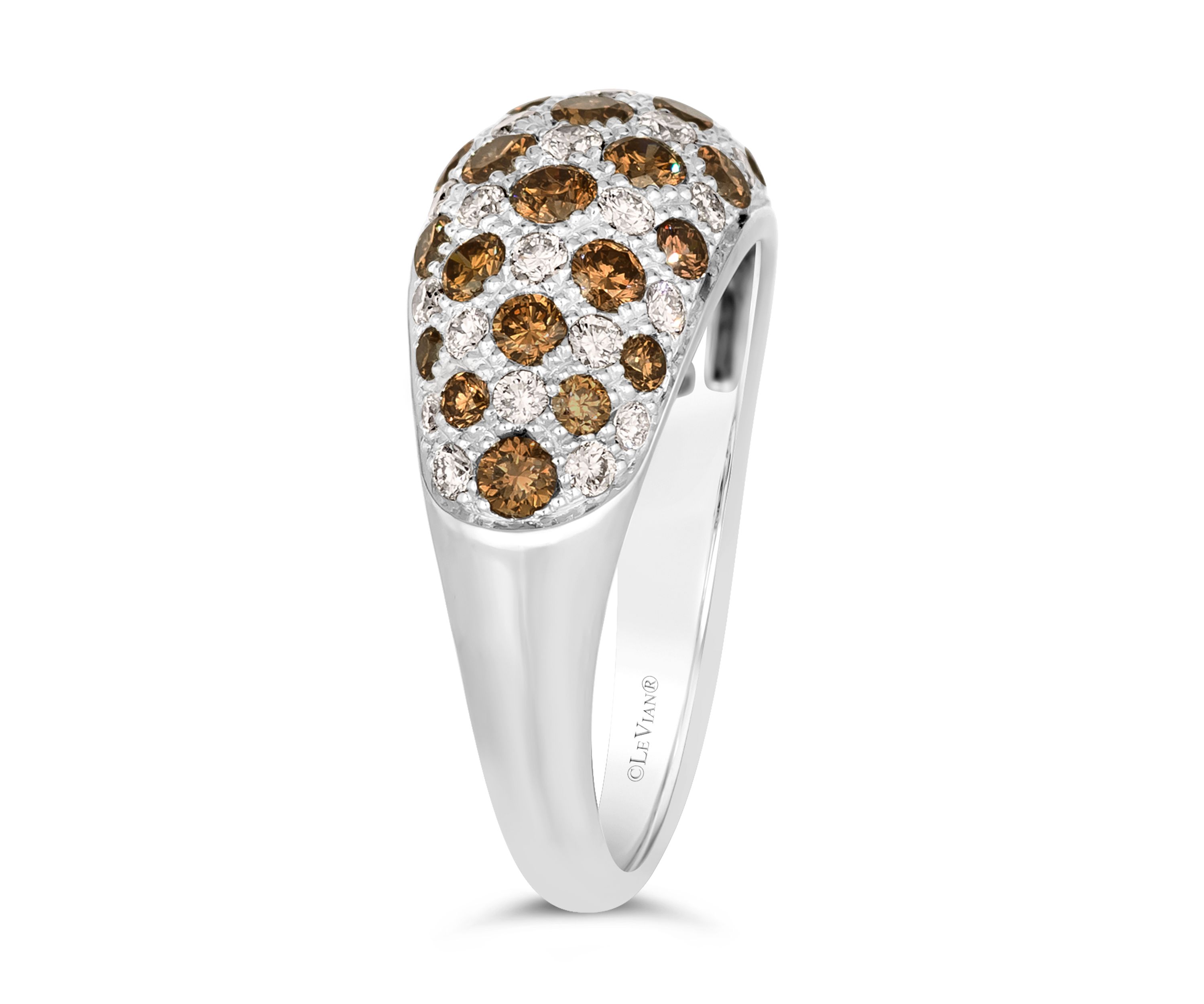 1 ct. t.w. Chocolate Diamonds®, 1/2 ct. t.w. Vanilla Diamonds® Couture® Ring in Platinum