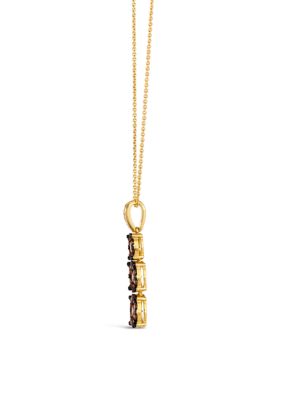 1 ct. t.w. Chocolate Diamonds®, 1/20 ct. t.w. Nude Diamonds™ Pendant Necklace in 14K Honey Gold™