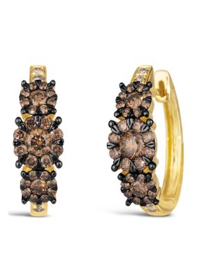 Le Vian 1.13 Ct. T.w. Chocolate Diamonds, 1/10 Ct. T.w. Nude Diamondsâ¢ Earrings In 14K Honey Gold